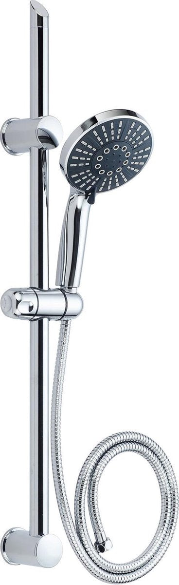 Set de douche Schütte Adria avec douchette - ø 12,5 cm - 5 positions - barre de douche 70 cm - flexible 150 cm - chrome