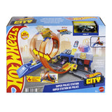 Super poste de police de Hot Wheels City - piste en boucle