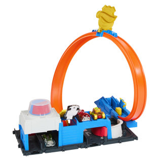 Super poste de police de Hot Wheels City - piste en boucle