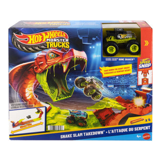 Piste de retrait du serpent slam des camions monstres Hot Wheels