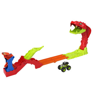 Piste de retrait du serpent slam des camions monstres Hot Wheels
