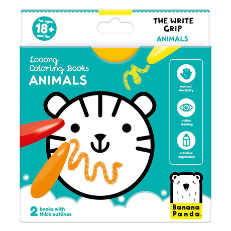 Panda banane - livre de coloriage pour écrire des animaux