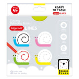 Panda banane - livre de coloriage prêt à tracer des lignes pour débutants