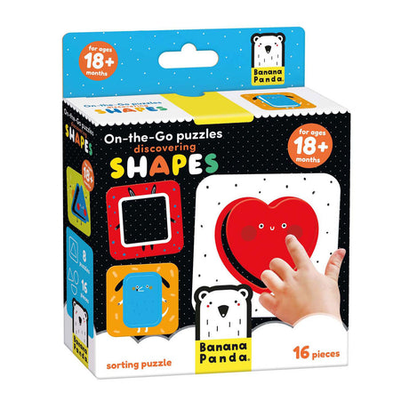 Panda banane - puzzle à emporter pour découvrir les formes - 16 pcs.