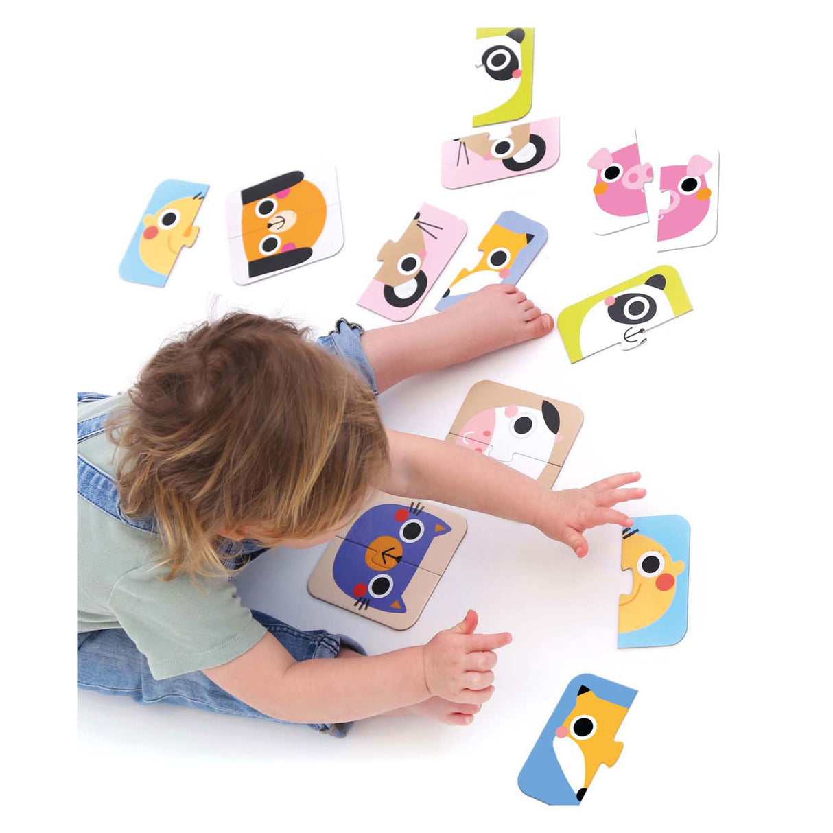 Puzzle banane panda en déplacement, demi-visage, 15 mois et plus.