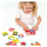 Panda banane - Véhicules puzzle à emporter - 16 pcs.