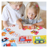 Panda banane - Véhicules puzzle à emporter - 16 pcs.