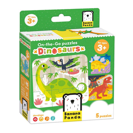 Panda banane - puzzle dinosaure à emporter - 16 pcs.