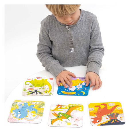 Panda banane - puzzle dinosaure à emporter - 16 pcs.