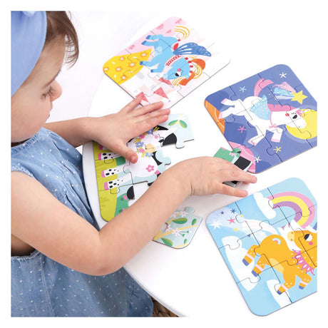 Panda banane - Poneys puzzle à emporter - 16 pcs.