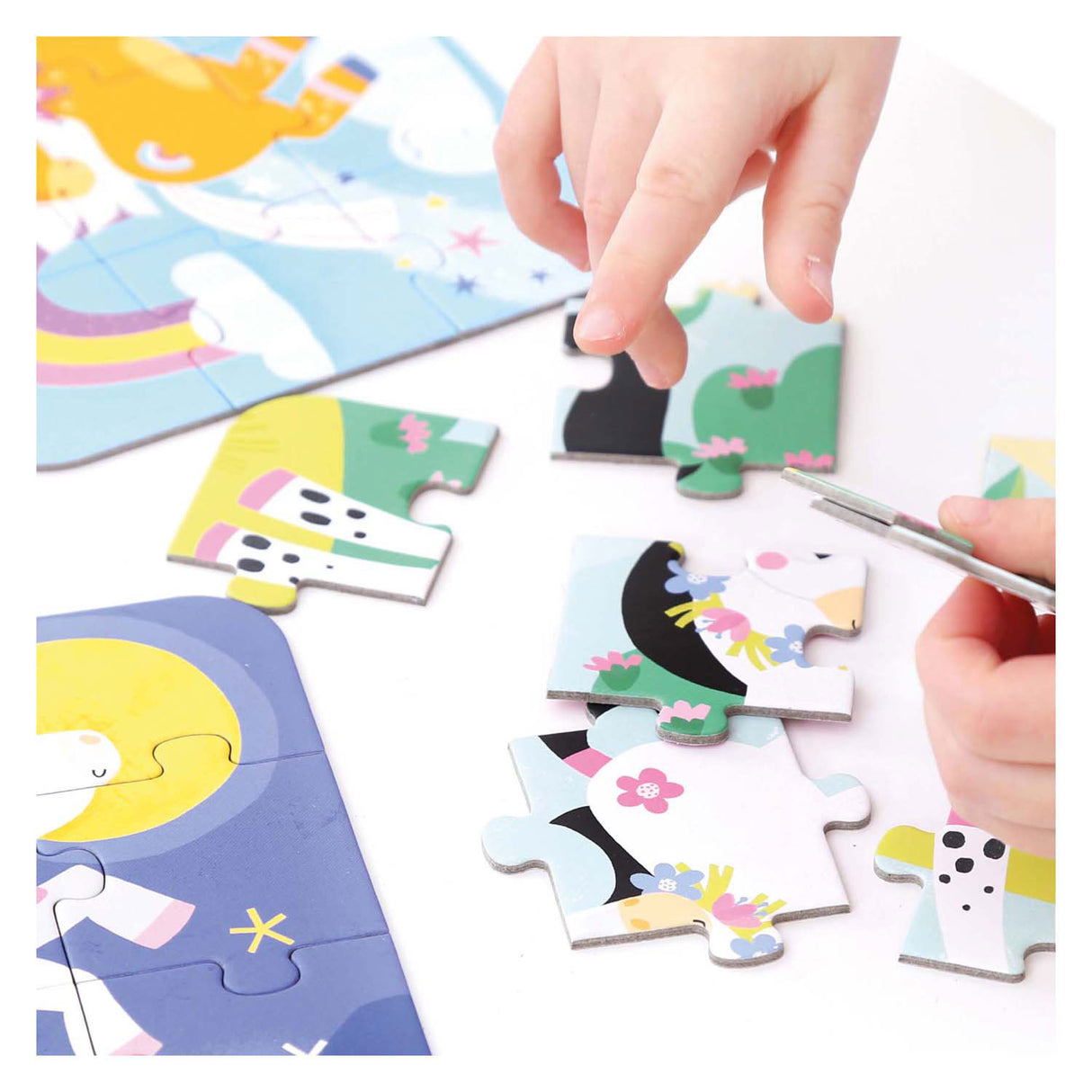 Panda banane - Poneys puzzle à emporter - 16 pcs.