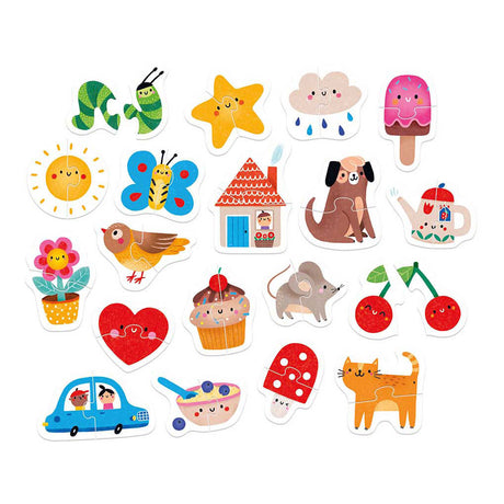 Jouets puzzle banane panda - mes premiers puzzles heureux doubles 19 pièces.