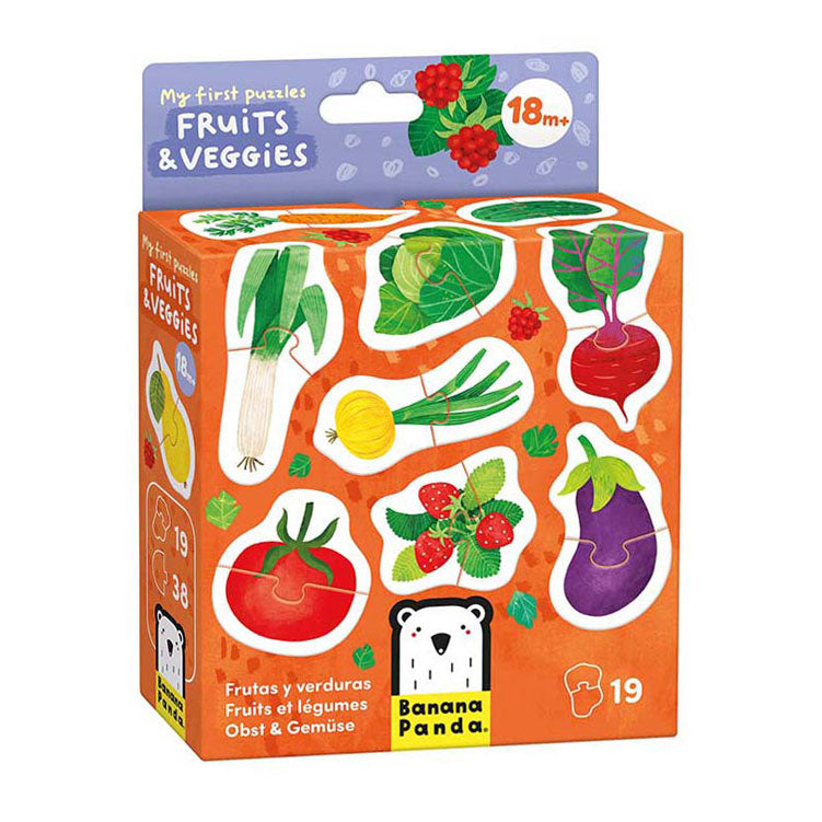 Panda banane - mes premiers puzzles fruits légumes, 19 pcs.