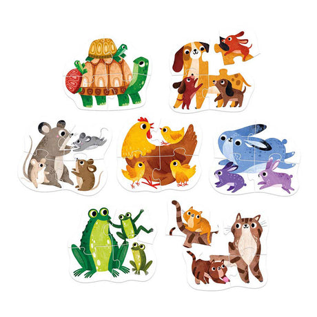 Panda banane - mes premiers puzzles bébés animaux, 7 pcs.