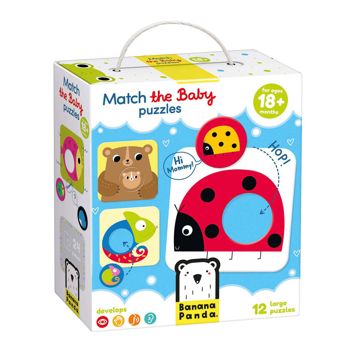 Panda banane - assorti au bébé - 12pcs.