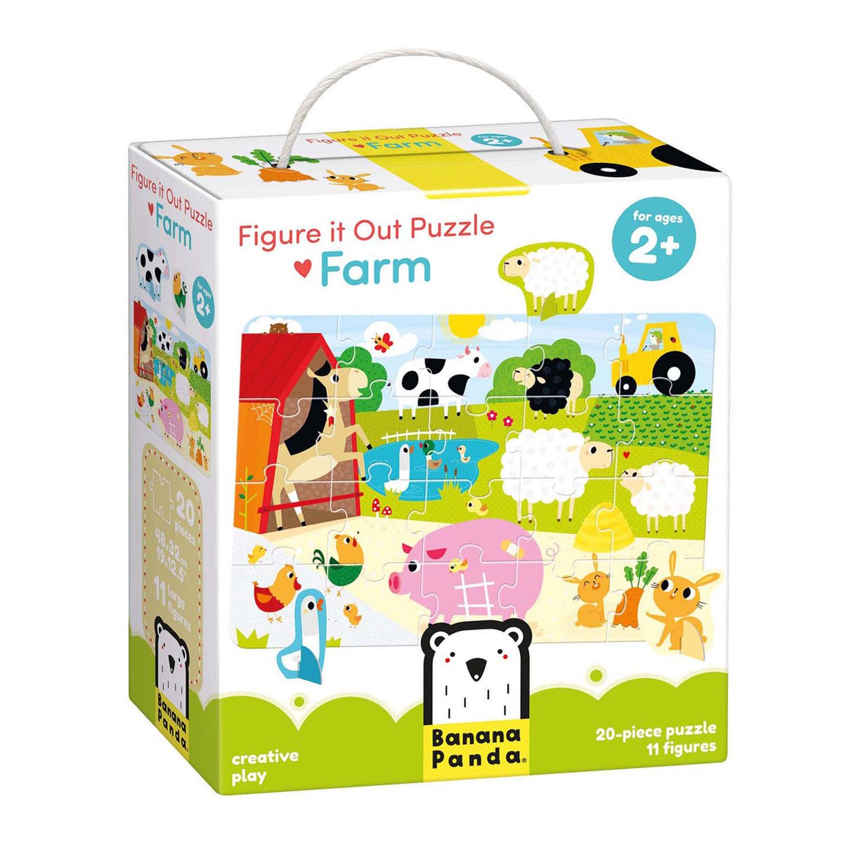 Panda banane - découvrez la ferme de puzzles - 20 pcs.