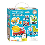 Panda banane - puzzles ascendants véhicules - 33 pcs.