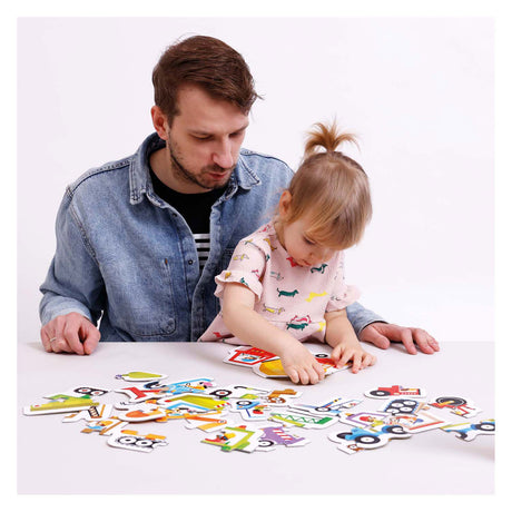 Panda banane - puzzles ascendants véhicules - 33 pcs.