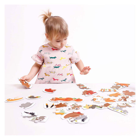 Panda banane puzzle étape par étape animaux de la forêt 2+.