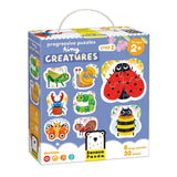Panda banane - puzzles ascendants petits animaux - 33 pcs.