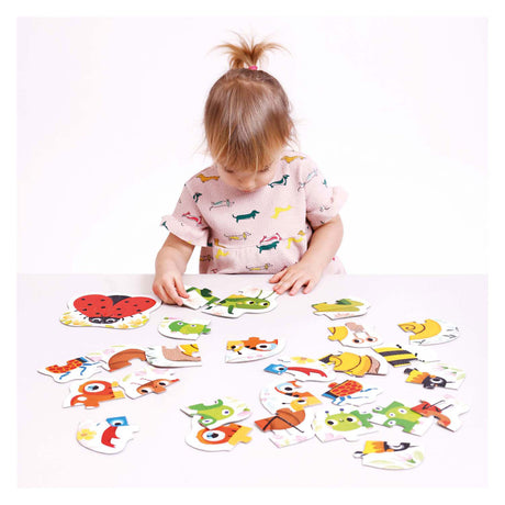 Panda banane - puzzles ascendants petits animaux - 8 puzzles