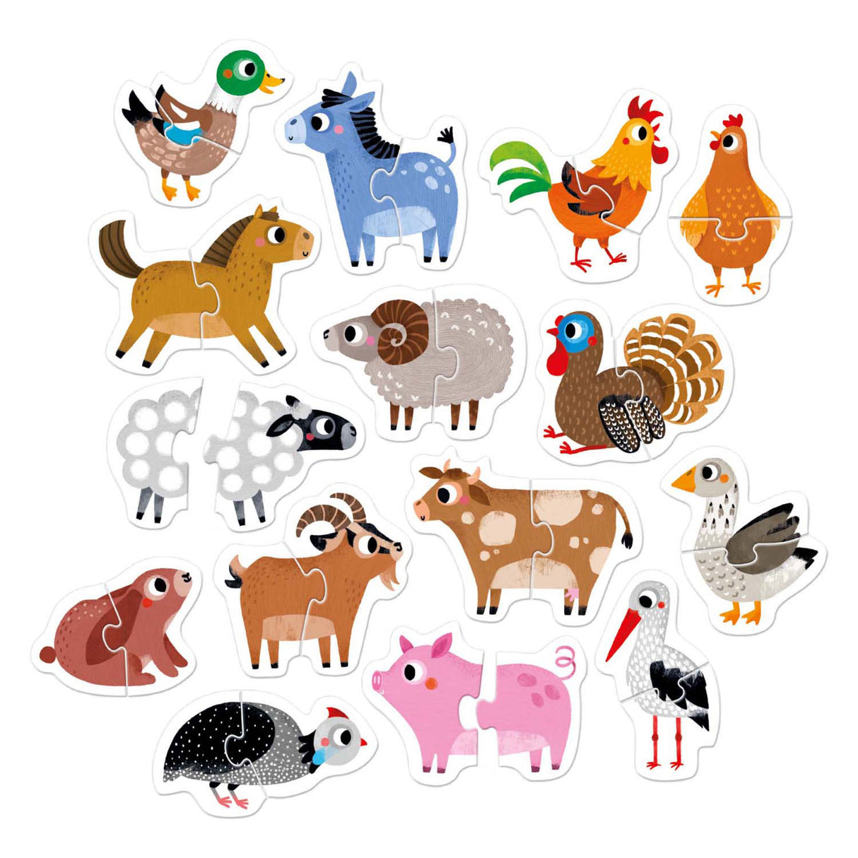 Panda banane - puzzles ascendants animaux de la ferme - 33 pcs.