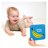 Panda banane - cartes bébé à contraste élevé 6 mois + 9 mois + - 24 pièces.