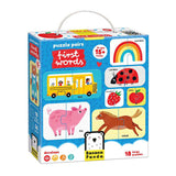 Panda banane - puzzle paires de premiers mots - 18 pièces.