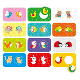 Panda banane - retrouvez les puzzles des mêmes amis - 12 pcs.