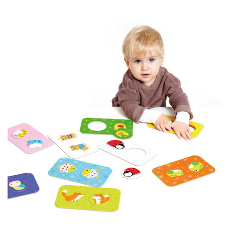Panda banane - retrouvez les puzzles des mêmes amis - 12 pcs.