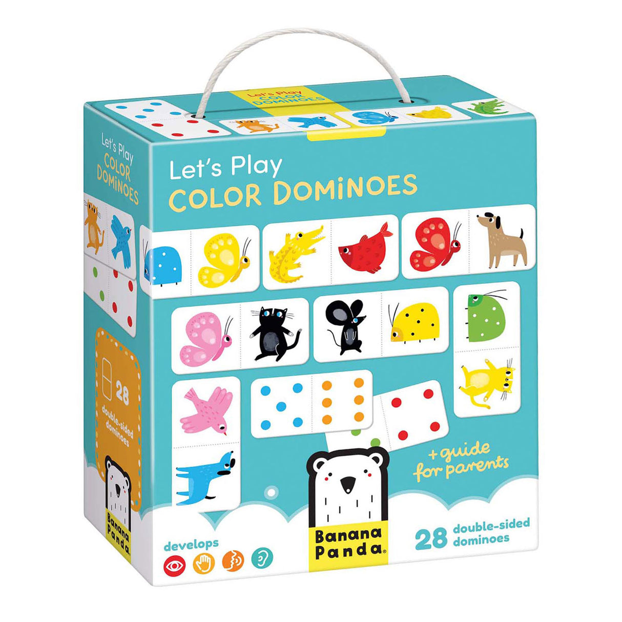 Panda banane - jouons aux dominos de couleurs