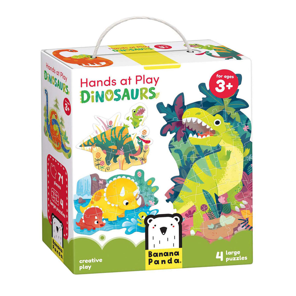 Panda banane - dinosaures jouant les mains - 71e.