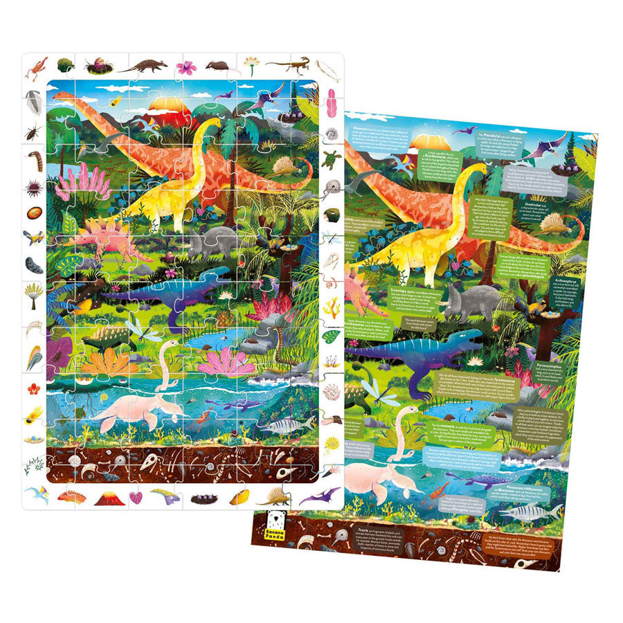 Panda banane - puzzle de recherche et de recherche de dinosaures - 60 pcs.