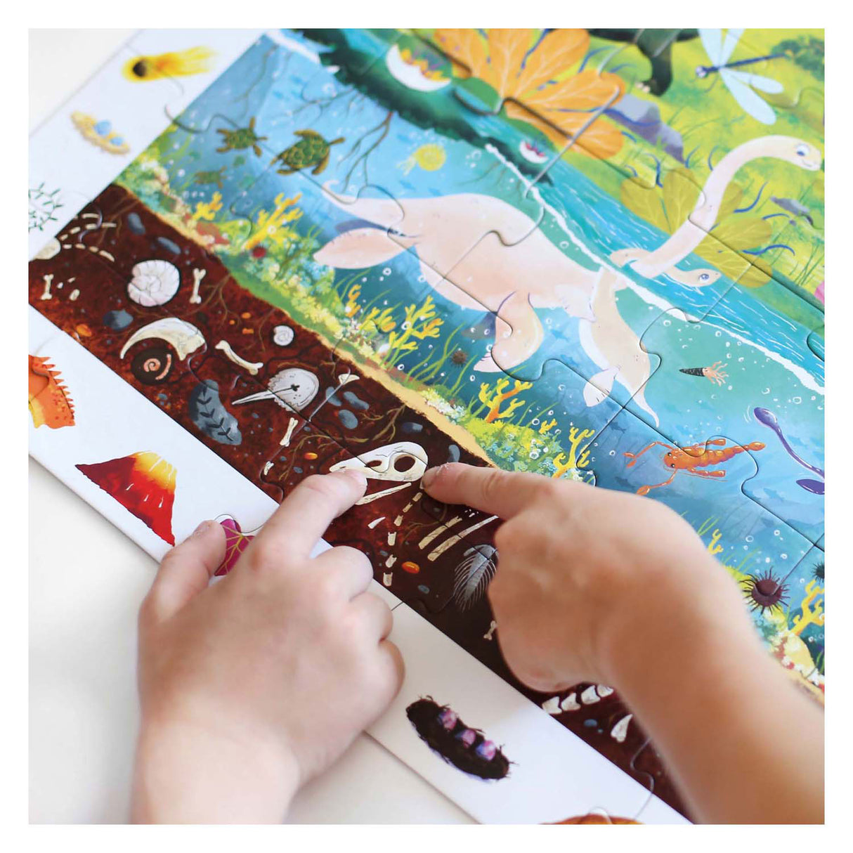 Panda banane - puzzle de recherche et de recherche de dinosaures - 60 pcs.