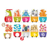 Panda banane - réalisez le puzzle train à numéros correspondant - 30 pcs.