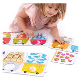 Panda banane - réalisez le puzzle train à numéros correspondant - 30 pcs.