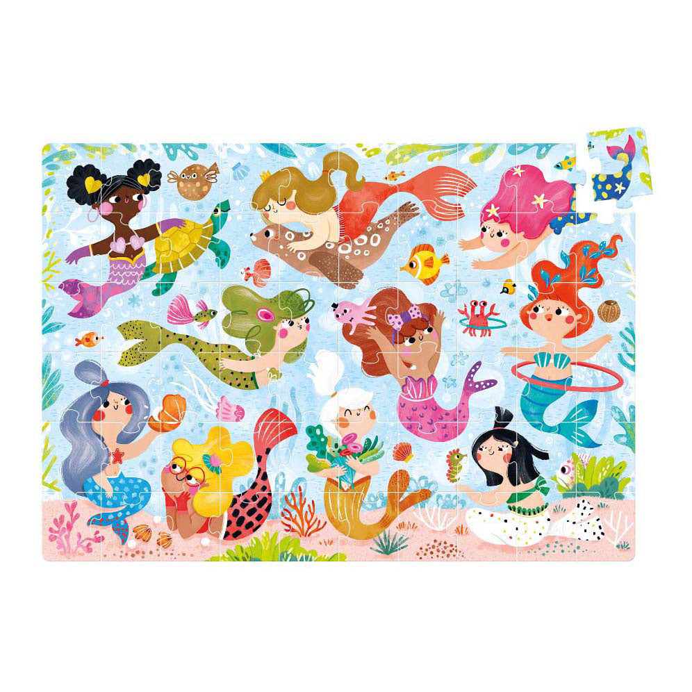 Panda banane - puzzle géant magique sirènes - 60 pcs.