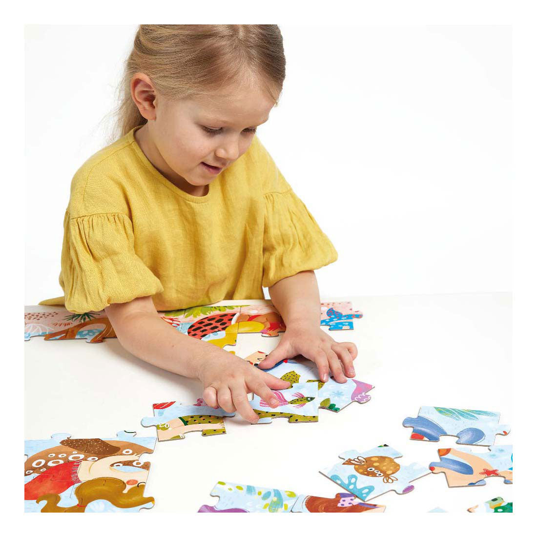 Panda banane - puzzle géant magique sirènes - 60 pcs.