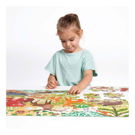 Panda banane - puzzle géant sauvage animaux de la forêt - 40 pcs.