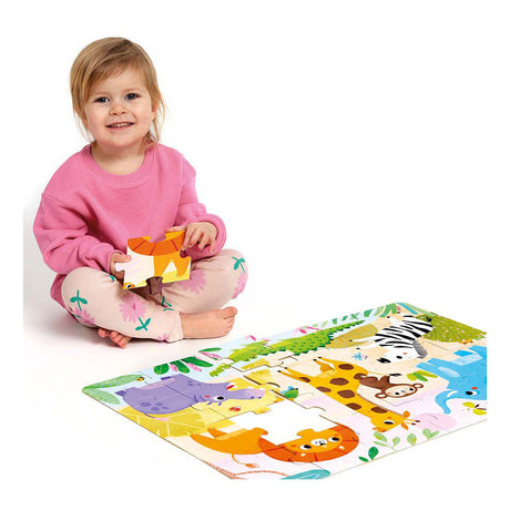 Panda banane - safari puzzle géant sauvage - 24 pcs.