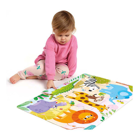 Panda banane - safari puzzle géant sauvage - 24 pcs.