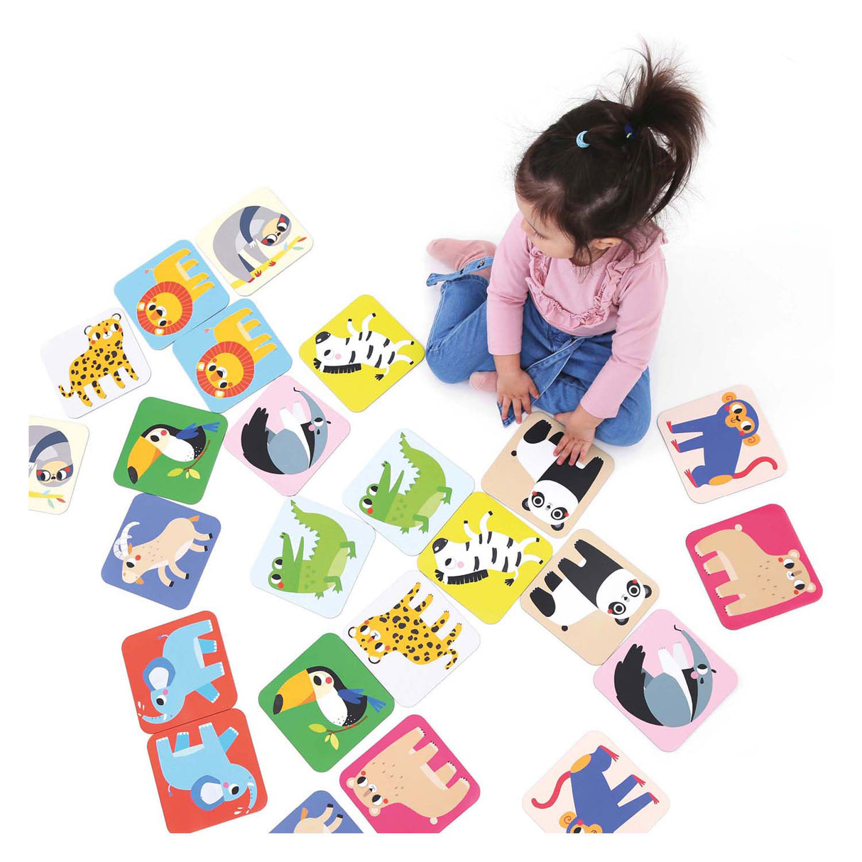 Panda banane - grand jeu de mémoire animaux sauvages - 24 pcs.