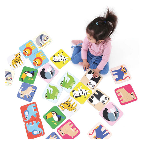 Panda banane - grand jeu de mémoire animaux sauvages - 24 pcs.