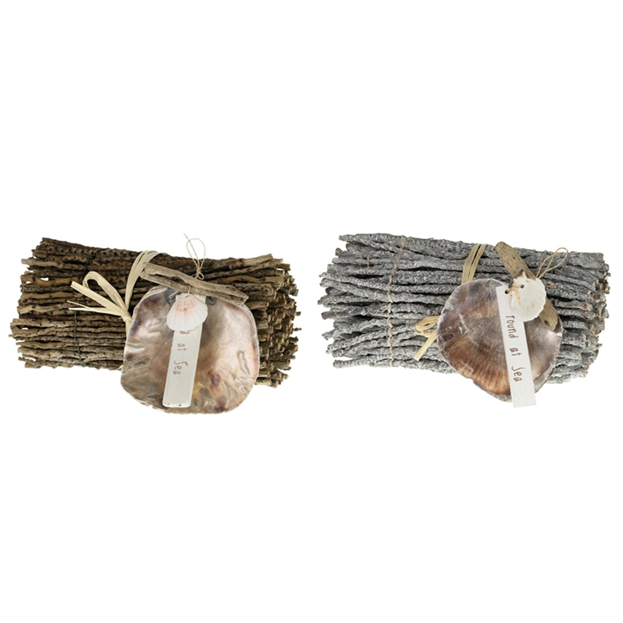 Naturel collections dijk natural collections kokosvinger bundel met schelpen 20cm