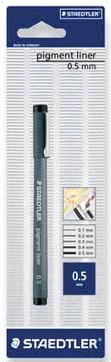 Staedtler pigment liner fineliner - blister 0,5 mm noir