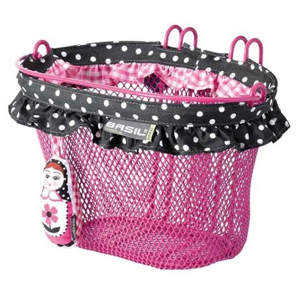 Basil Jasmin - Panier de vélo pour enfants - avant ou à l'arrière - rose