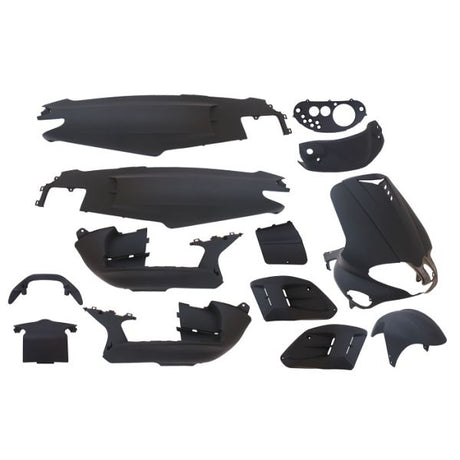 Jeu de plaques de bordure 15 pièces pour Gilera Runner jusqu'à l'année de construction 08-2005 - noir mat