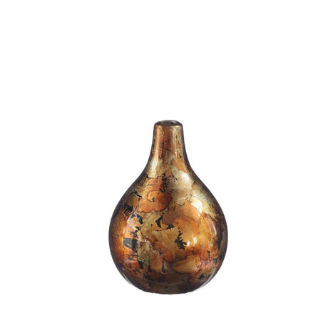 Idées 4 saisons vase éblouissant ø12xh18cm cuivre or