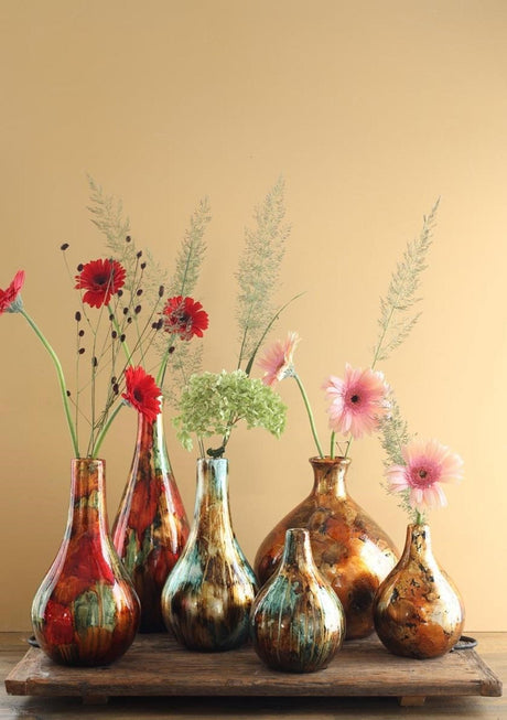 Idées 4 saisons vase éblouissant cuivre or ø13x35cm