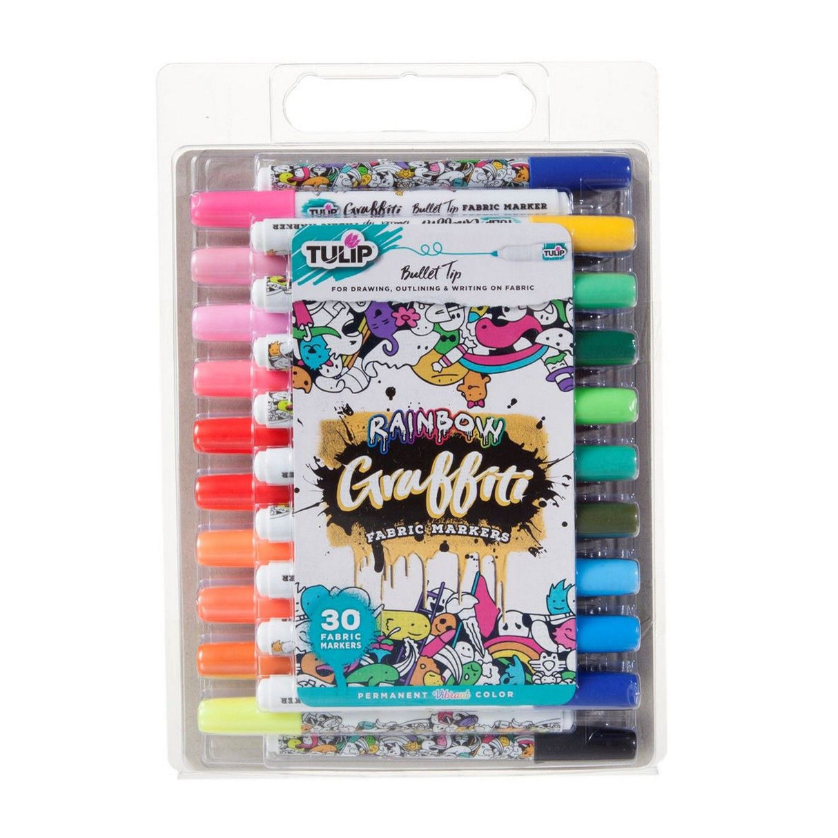 Tulip • marqueurs textiles graffiti arc-en-ciel 30 pcs.